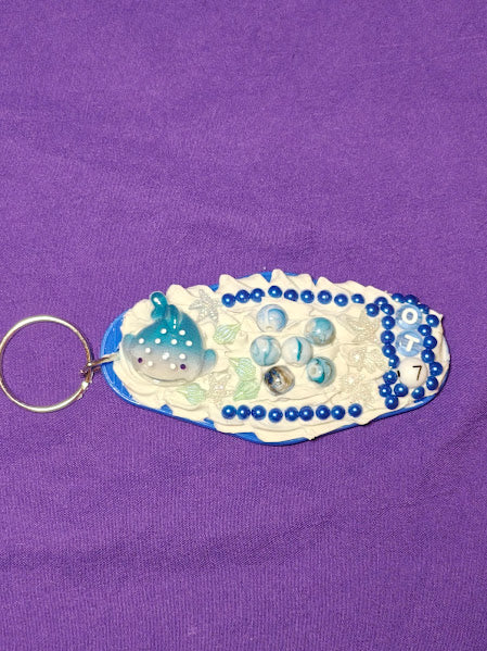 BTS Inspired OT7 Blue Whale Decoden Keychain