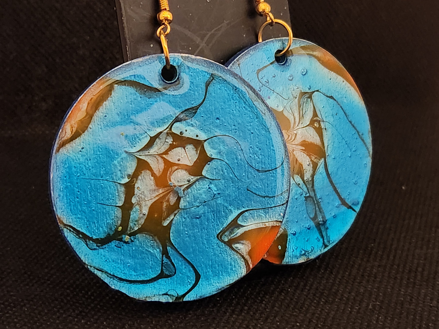 Hand Painted Wood Earring