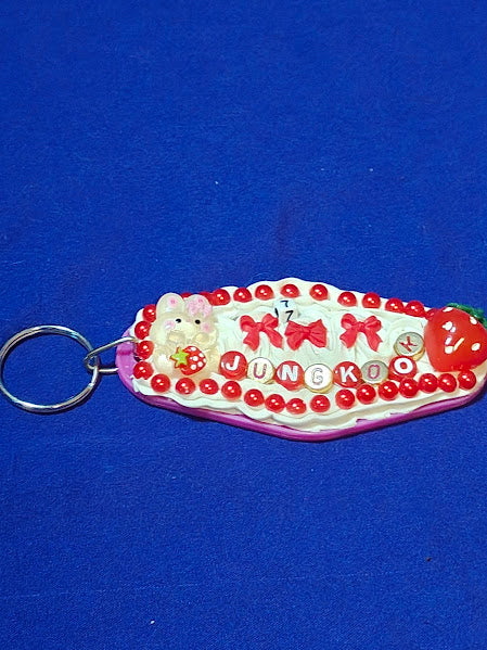 Jungkook Red Bunny Decoden Keychain