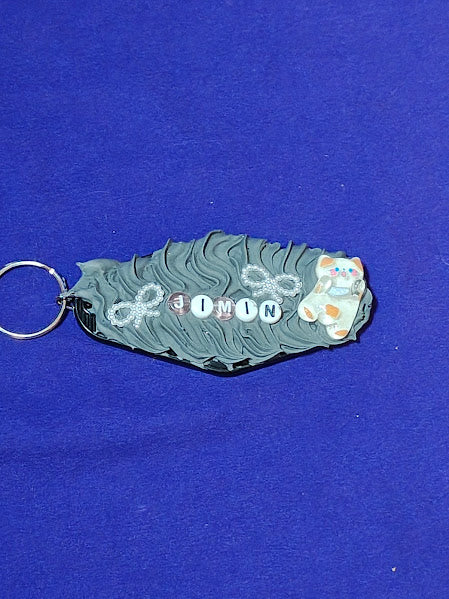 Jimin Calico Cat Decoden KeyChain